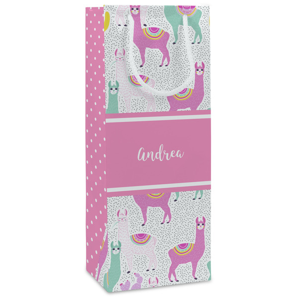 Custom Llamas Wine Gift Bags - Matte (Personalized)