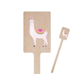 Llamas 6.25" Rectangle Wooden Stir Sticks - Single Sided