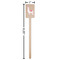 Llamas Wooden 6.25" Stir Stick - Rectangular - Dimensions