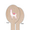 Llamas Wooden Food Pick - Oval - Single Sided - Front & Back