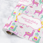 Llamas Wrapping Paper Roll - Medium (Personalized)