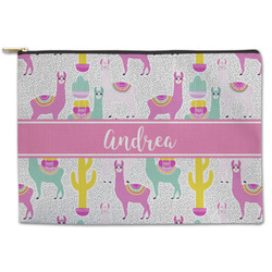 Llamas Zipper Pouch - Large - 12.5"x8.5" (Personalized)