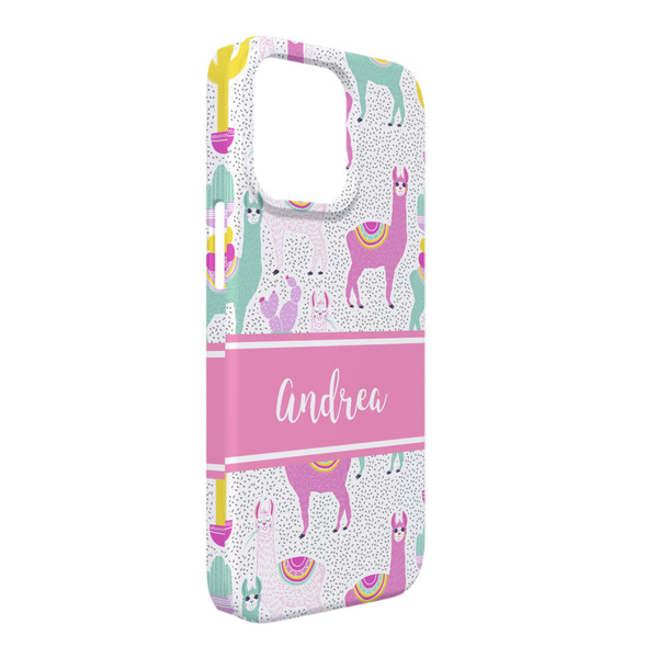 Custom Llamas iPhone Case - Plastic - iPhone 13 Pro Max (Personalized)