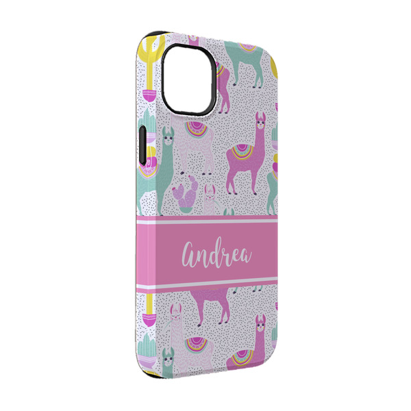 Custom Llamas iPhone Case - Rubber Lined - iPhone 14 Pro (Personalized)