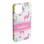 Llamas iPhone Case - Plastic - iPhone 15 Plus (Personalized)