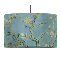 Almond Blossoms (Van Gogh) 12" Drum Pendant Lamp - Fabric