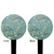 Almond Blossoms (Van Gogh) Black Plastic 4" Food Pick - Round - Double Sided - Front & Back