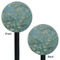 Almond Blossoms (Van Gogh) Black Plastic 5.5" Stir Stick - Double Sided - Round - Front & Back