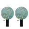 Almond Blossoms (Van Gogh) Black Plastic 7" Stir Stick - Double Sided - Round - Front & Back