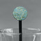 Almond Blossoms (Van Gogh) Black Plastic 7" Stir Stick - Round - Main