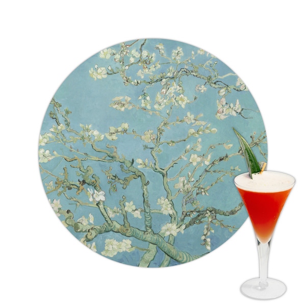 Custom Almond Blossoms (Van Gogh) Printed Drink Topper -  2.5"