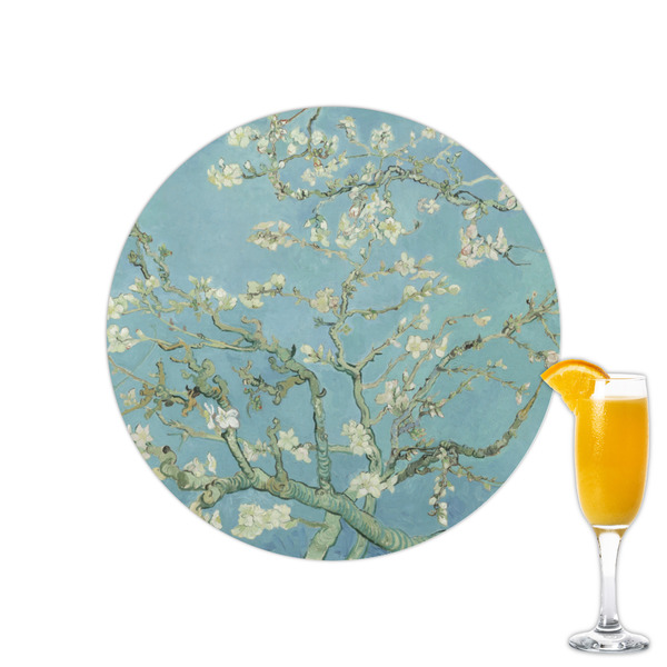 Custom Almond Blossoms (Van Gogh) Printed Drink Topper - 2.15"