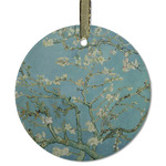 Almond Blossoms (Van Gogh) Flat Glass Ornament - Round