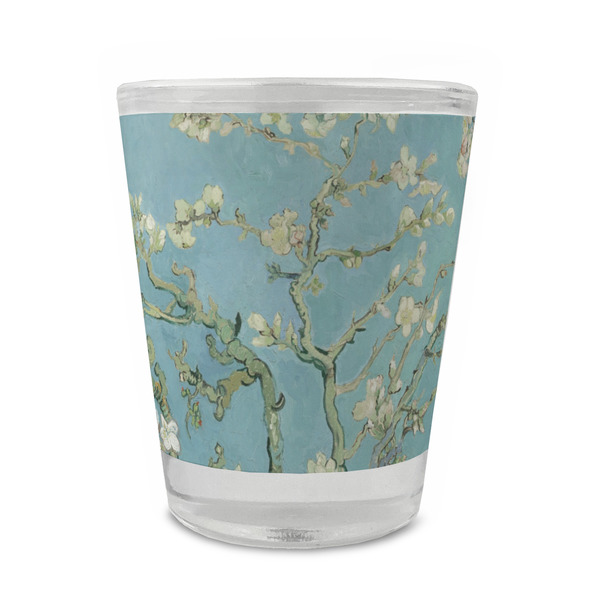 Custom Almond Blossoms (Van Gogh) Glass Shot Glass - 1.5 oz - Single