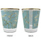 Almond Blossoms (Van Gogh) Glass Shot Glass - with gold rim - APPROVAL