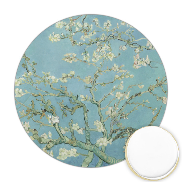 Custom Almond Blossoms (Van Gogh) Printed Cookie Topper - Round