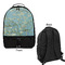 Almond Blossoms (Van Gogh) Large Backpack - Black - Front & Back View