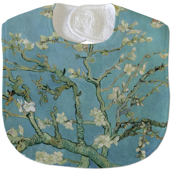 Custom Almond Blossoms (Van Gogh) Velour Baby Bib