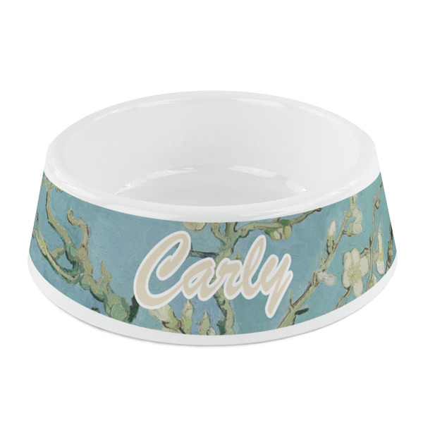 Custom Almond Blossoms (Van Gogh) Plastic Dog Bowl - Small