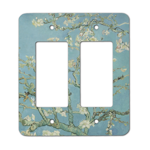 Custom Almond Blossoms (Van Gogh) Rocker Style Light Switch Cover - Two Switch