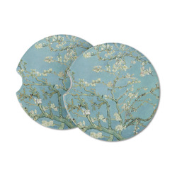 Almond Blossoms (Van Gogh) Sandstone Car Coasters - Set of 2