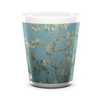 Almond Blossoms (Van Gogh) Ceramic Shot Glass - 1.5 oz - White - Single