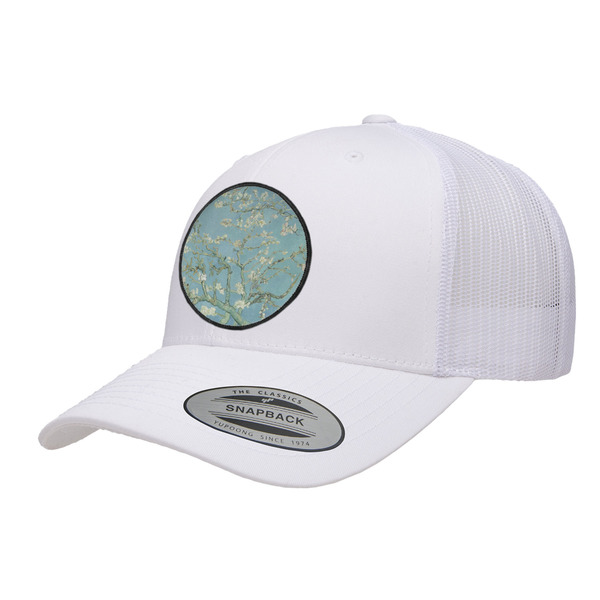 Custom Almond Blossoms (Van Gogh) Trucker Hat - White