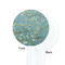 Almond Blossoms (Van Gogh) White Plastic 7" Stir Stick - Single Sided - Round - Front & Back