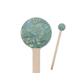 Almond Blossoms (Van Gogh) 7.5" Round Wooden Stir Sticks - Double Sided