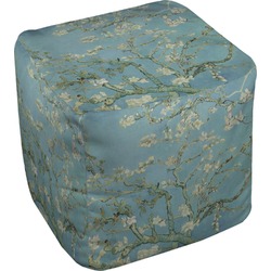 Almond Blossoms (Van Gogh) Cube Pouf Ottoman