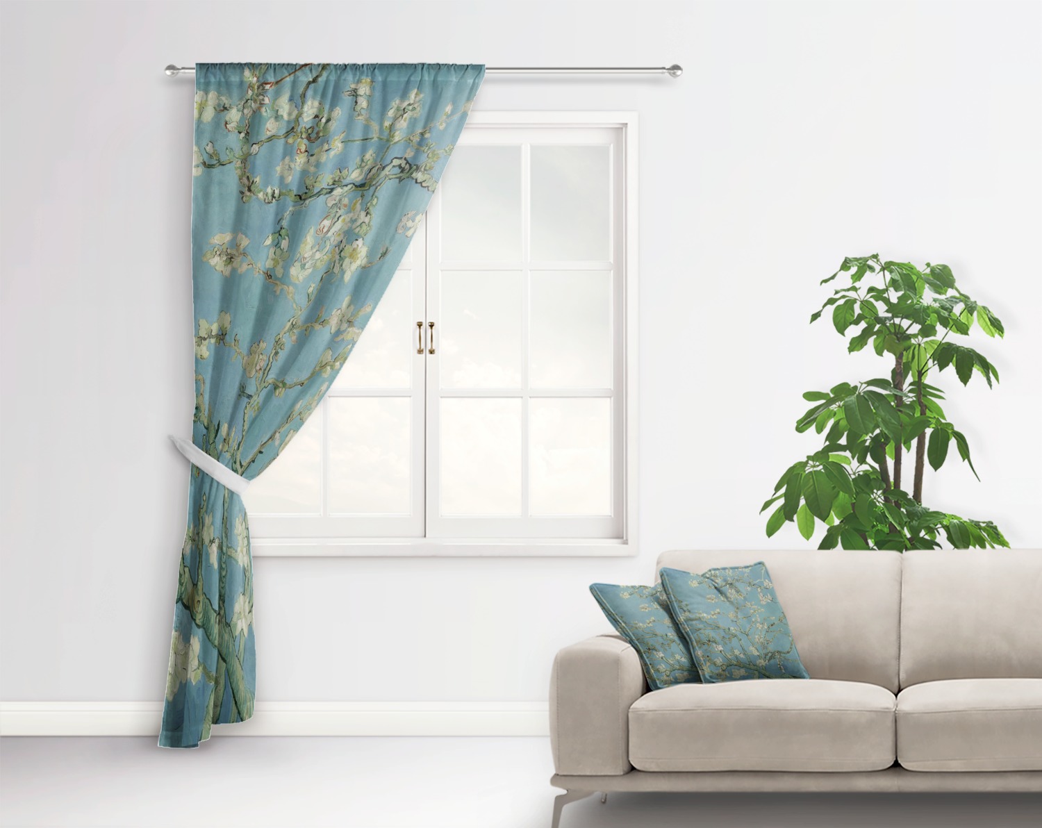 Painting Van Gogh Designs Polyester Curtain Fabric for outlets Children/Living Room