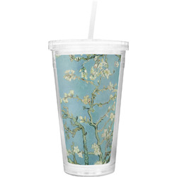 Almond Blossoms (Van Gogh) Double Wall Tumbler with Straw