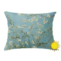 Almond Blossoms (Van Gogh) Outdoor Throw Pillow (Rectangular)