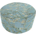 Almond Blossoms (Van Gogh) Round Pouf Ottoman