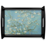 Almond Blossoms (Van Gogh) Black Wooden Tray - Large