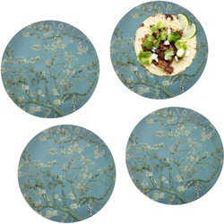 Almond Blossoms (Van Gogh) Set of 4 Glass Lunch / Dinner Plate 10"
