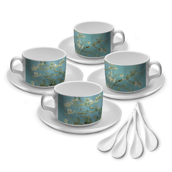 Custom Almond Blossoms (Van Gogh) Tea Cup - Set of 4