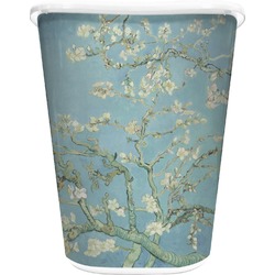 Almond Blossoms (Van Gogh) Waste Basket - Single Sided (White)
