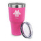 Irises (Van Gogh) 30 oz Stainless Steel Ringneck Tumblers - Pink - LID OFF