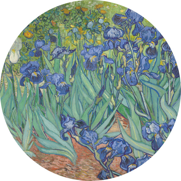 Custom Irises (Van Gogh) Multipurpose Round Labels - 5"