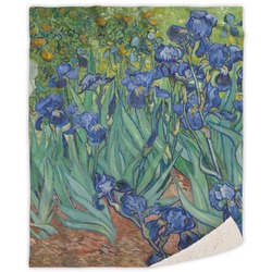 Irises (Van Gogh) Sherpa Throw Blanket - 50"x60"