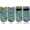 Irises (Van Gogh) Adult Ankle Socks - Double Pair - Front and Back - Apvl