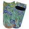 Irises (Van Gogh) Adult Ankle Socks - Single Pair - Front and Back