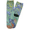 Irises (Van Gogh) Adult Crew Socks - Single Pair - Front and Back