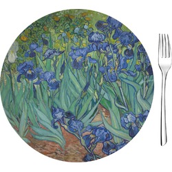 Irises (Van Gogh) 8" Glass Appetizer / Dessert Plates - Single or Set