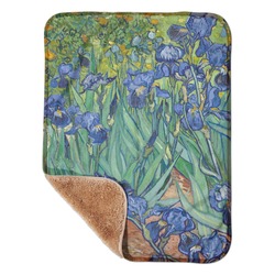 Irises (Van Gogh) Sherpa Baby Blanket - 30" x 40"