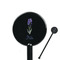 Irises (Van Gogh) Black Plastic 5.5" Stir Stick - Round - Closeup