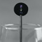 Irises (Van Gogh) Black Plastic 5.5" Stir Stick - Round - Main