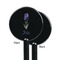 Irises (Van Gogh) Black Plastic 5.5" Stir Stick - Single Sided - Round - Front & Back