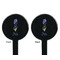 Irises (Van Gogh) Black Plastic 7" Stir Stick - Double Sided - Round - Front & Back